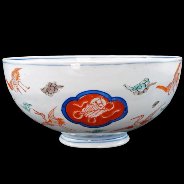 Japanese Japanese Imari Bowl Foo Lion Design Circa 1900 For Sale - Image 3 of 13