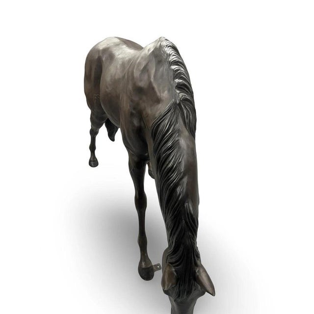 Bronze Grazing Horse Garden Sculpture For Sale - Image 16 of 17