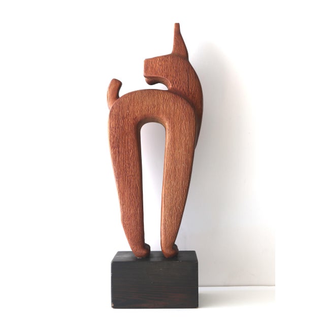 Mid-Century Modern Finnish Lynx Sculpture by W. Hynninen Mid-Century For Sale - Image 3 of 11