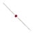 Gemstone Single Stone Natural Ruby Unisex Bracelet in 925 Silver For Sale - Image 7 of 12