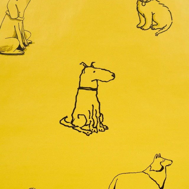 Schumacher SAMPLE - Schumacher x The New Yorker Good Dogs Everywhere Peel & Stick Wallpaper In Taxi-Cab Yellow For Sale - Image 4 of 7
