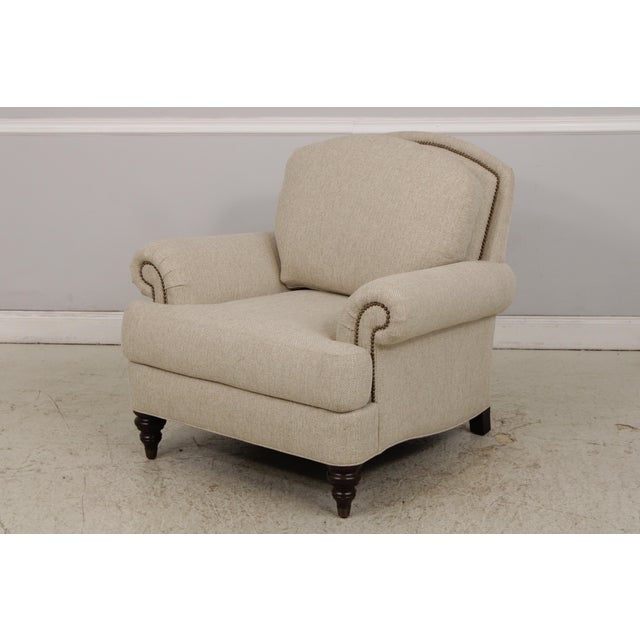 2020s Ethan Allen Upholstered Club Chair & Ottoman For Sale - Image 5 of 18
