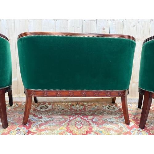 Empire Style Living Room Sofa and Armchairs, Set of 3 For Sale - Image 6 of 9