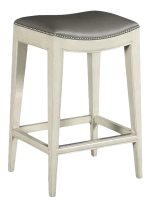Saddle Seat Counter Stool in Off-White