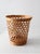 Vintage Open Weave Wicker Waste Basket For Sale - Image 6 of 12
