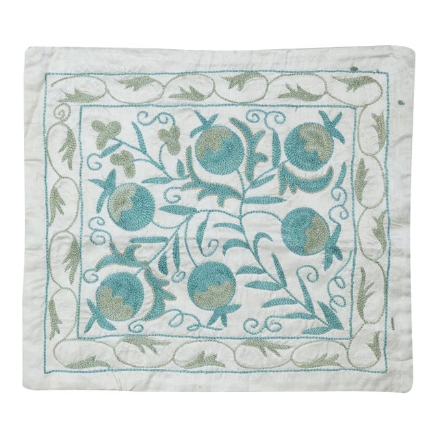 19"x21" Embroidered Throw Pillow. Pomegranate Tree Design Cushion Cover For Sale