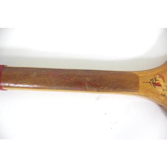 Curated Set of Antique Sport Tennis Rackets for Designer Decorating Wood Racquet Set of Two Sports Equipment Memorabilia For Sale - Image 9 of 11