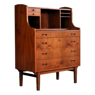 Vintage Danish Secretaire in Teak, 1960s For Sale