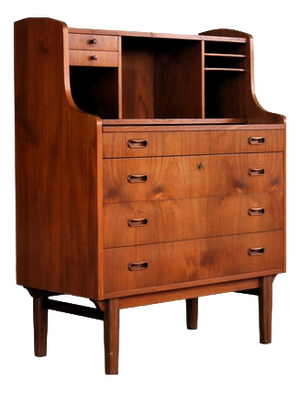 Vintage Danish Secretaire in Teak, 1960s