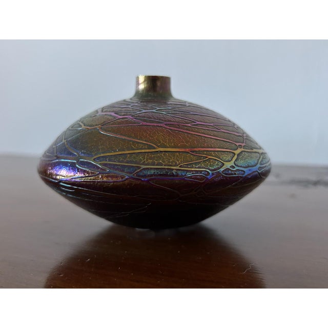 Art Nouveau Spinning Top Vase, Johann Loetz, 1920s For Sale - Image 4 of 16