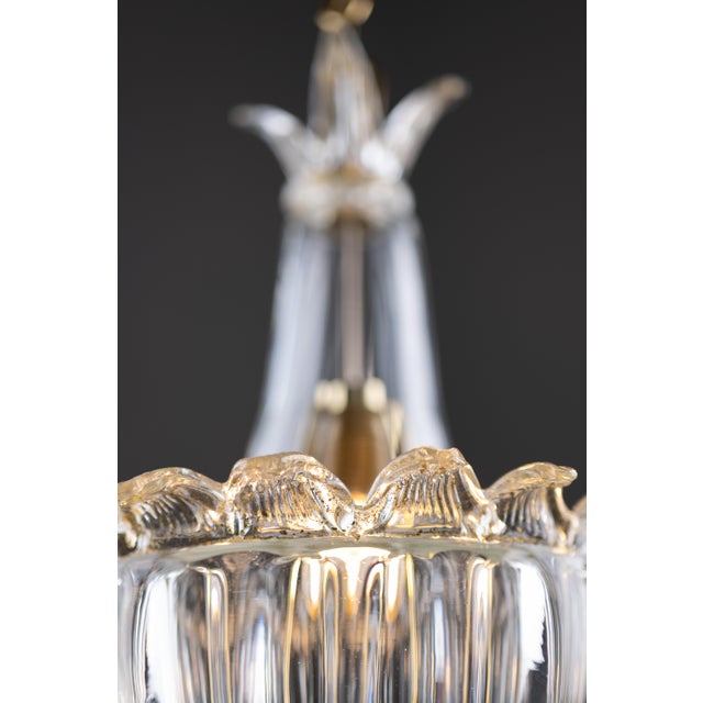 Venetian Art Deco Murano Glass Lantern by Ercole Barovier for Barovier & Toso, 1980s For Sale - Image 8 of 13