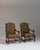 Pair of 19th Century French Dark Brown Louis XIII Upholstered Throne Armchairs For Sale - Image 12 of 14