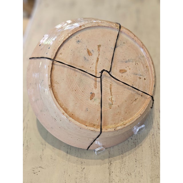 Rustic European Mid 19th Century Spanish Ceramic Fajalauza Bowl From Granada For Sale - Image 3 of 3