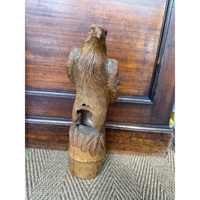 Large Antique Bamboo Hand Carved Eagle Meiji Period For Sale - Image 14 of 14