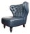 Vintage Chesterfield-Style Slipper Chair For Sale