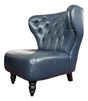 Vintage Chesterfield-Style Slipper Chair