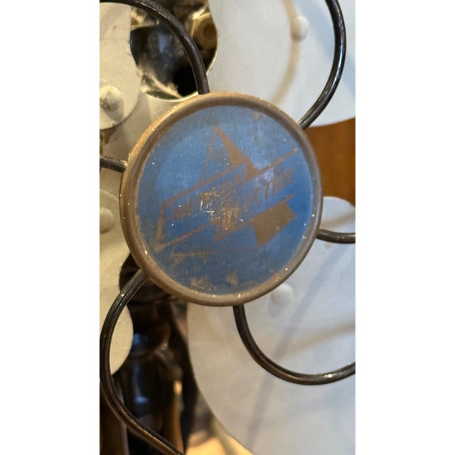 Industrial Vintage Emerson 2450b 4 Blade Electric Table Fan Working For Sale - Image 3 of 11