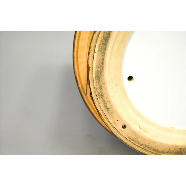Vintage Black Lacquer & Brass Round Pedestal For Sale In San Francisco - Image 6 of 9