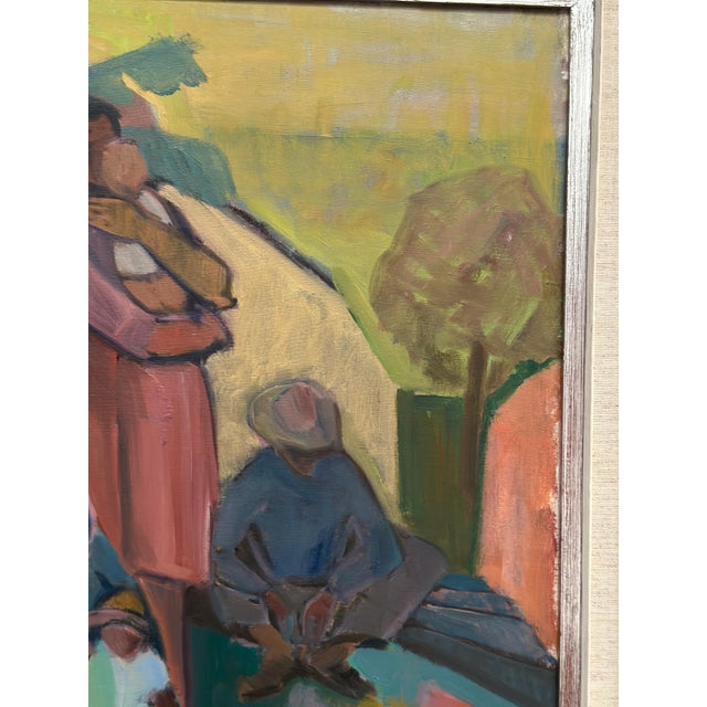 Margareta Wallin, Family in Tenerife, 1950s, Oil on Canvas, Framed For Sale - Image 13 of 17