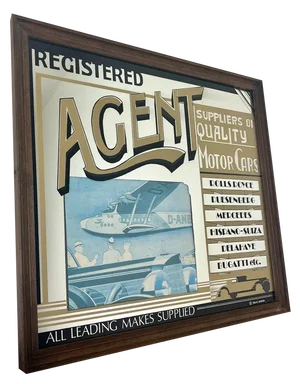 Vintage Art Deco Mirror Sign