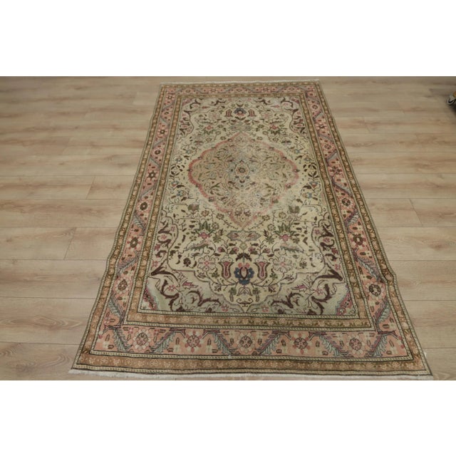 1980s Turkish Pink Medallion Kayseri Rug For Sale - Image 12 of 12