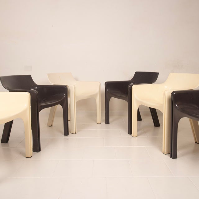 Artemide Gaudì Armchairs by Vico Magistretti for Artemide, 1960s, Set of 6 For Sale - Image 4 of 18