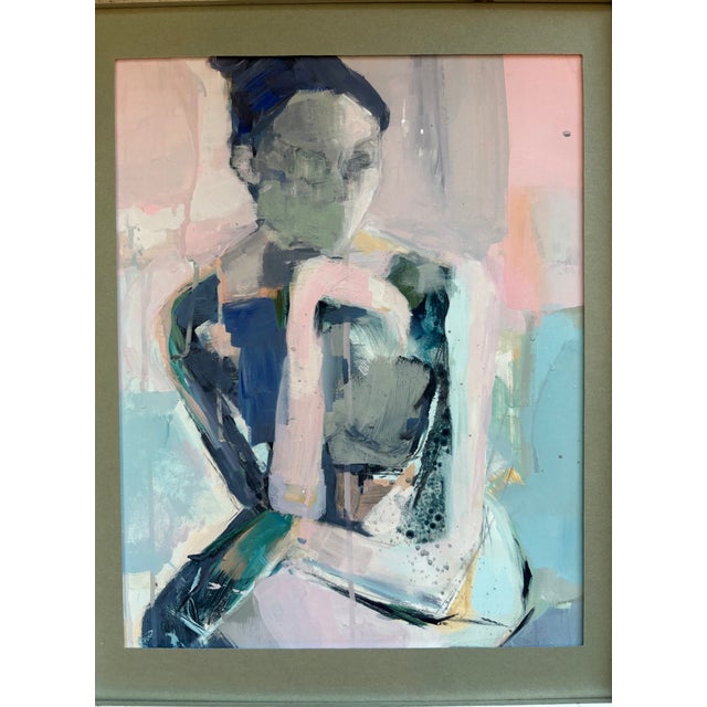 Donna Weathers Contemporary Donna Weathers Repro Print of Femme Nuee Female Figure in Vintage Frame For Sale - Image 4 of 4