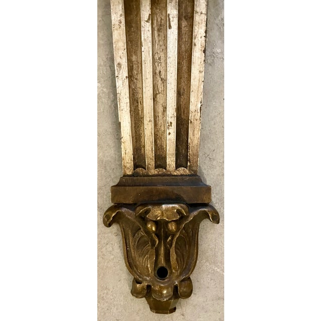 Large 1960's Neoclassical Pair of Wall Sconces For Sale - Image 4 of 8