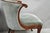Wood Vintage French Hollywood Regency Mahogany Saber Leg Parlor Lounge Chair - A Pair For Sale - Image 7 of 16