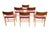 Vestervig Erikson Set of Six Dining Chairs by Vestervig Eriksen for Brdr. Tromborg, Denmark, 1970s For Sale - Image 4 of 10