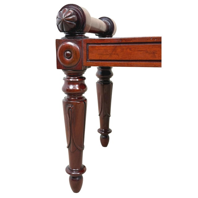 Wood Large Early 19th Century Regency Mahogany Window Seat For Sale - Image 7 of 12