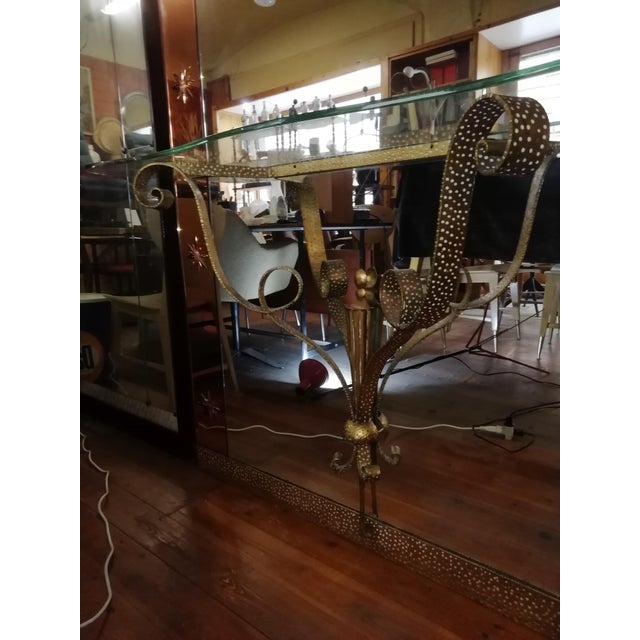 Mirror with Console from Cristal Art Turin, Italy, 1950s For Sale - Image 11 of 14