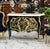 French Louis XV Hand-Painted Floral Bombe Chest With Marble Top & Gold Leaf Details For Sale - Image 3 of 5