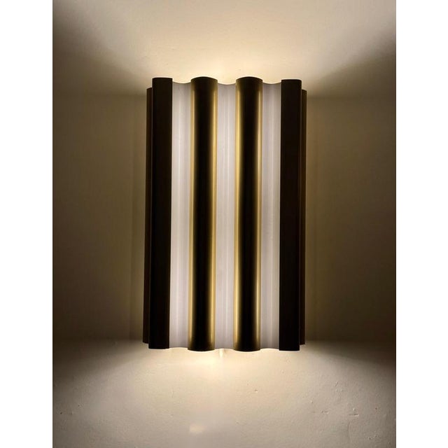 Metal Mid-Century Modern Gold Anodized Aluminum Wall Sconces from Erco, 1960s, Set of 2 For Sale - Image 7 of 15