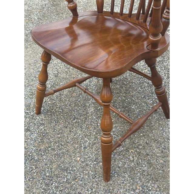 Vintage Pennsylvania House Duxbury Cherry Windsor Chairs - Set of 6 For Sale - Image 10 of 12