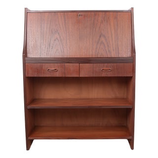Scandinavian Brown Teak Desk, 1960 For Sale
