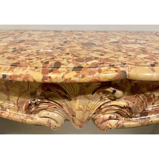 French French Beige and Rouge Marble Fire Surround For Sale - Image 3 of 13