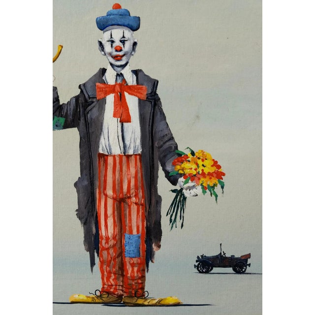 1950s John Morris Mr. Otto Signed Midcentury Modern Surrealist Oil Painting on Canvas For Sale - Image 5 of 7