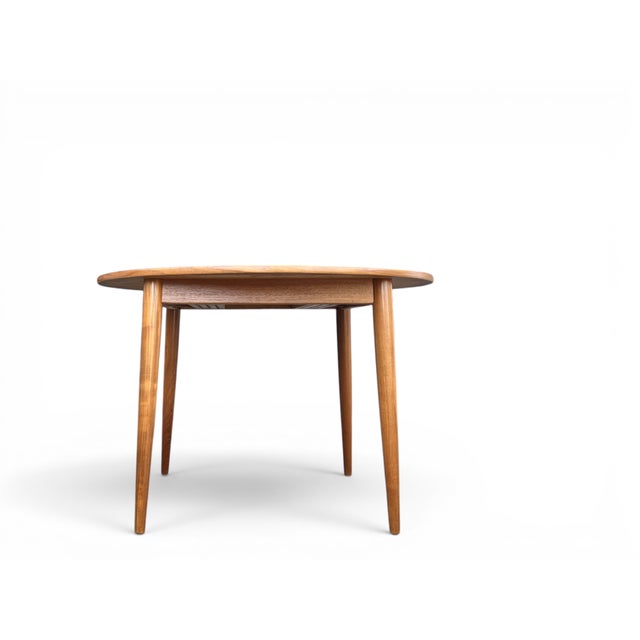 1960s Danish Modern Teak Expandable Oval Dining Table With Two Leaves For Sale - Image 12 of 13