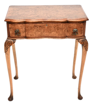 Antique Burr Walnut Side Table, 1930s