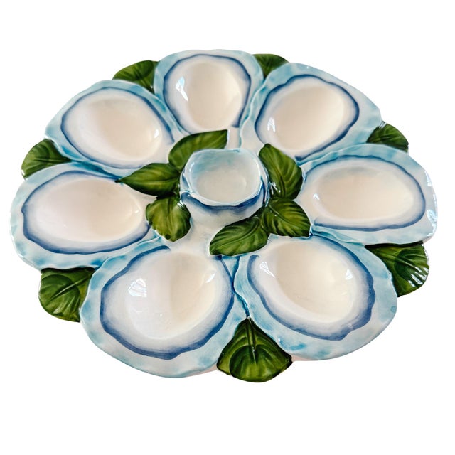 From the Venetian hills straight to your table, this striking, hand-painted ceramic seafood and appetizer plate was made...