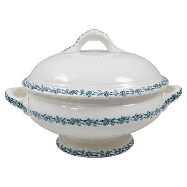 20th Century Belgian Special Edition Porcelain Tureen With Lid For Sale - Image 15 of 18
