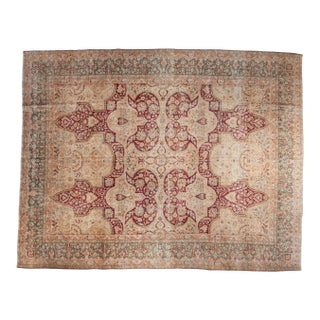 Vintage Distressed Kerman Carpet - 9'9" x 12'5" For Sale