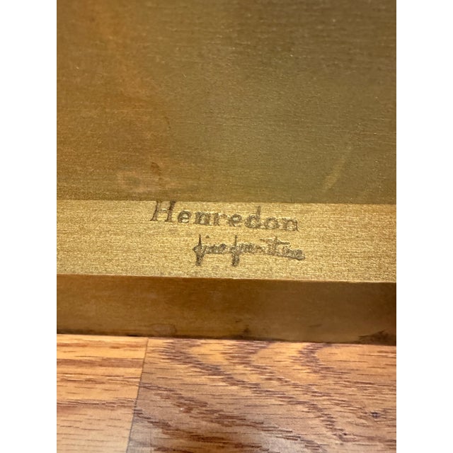 Mid 20th Century A Pair of Henredon Hollywood Regency Faux Tortoise Shell Parson Solid Wood Side Tables in Mottled Brown & Amber For Sale - Image 11 of 12