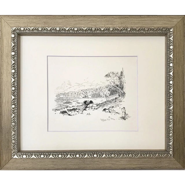 Drawing/Sketching Materials Antique English Landscape Drawing of Ffestiniog Wales For Sale - Image 7 of 7