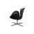 Swan Swivel Chair in Black Leather by Arne Jacobsen for Fritz Hansen For Sale - Image 12 of 14