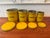 1950s Early 20th Century Bright Yellow Enamel Flour, Sugar, Coffee & Tea Kitchen Canisters – Set of 4 For Sale - Image 5 of 17