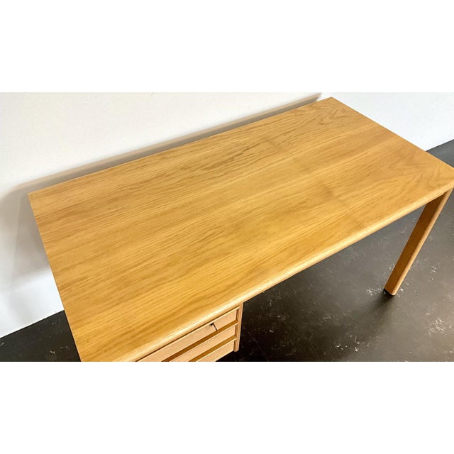 Wood Mid-Century Modern Danish Oak Desk with Sliding Top by Peter Lovig Nielsen for Løvig, 1960s For Sale - Image 7 of 18