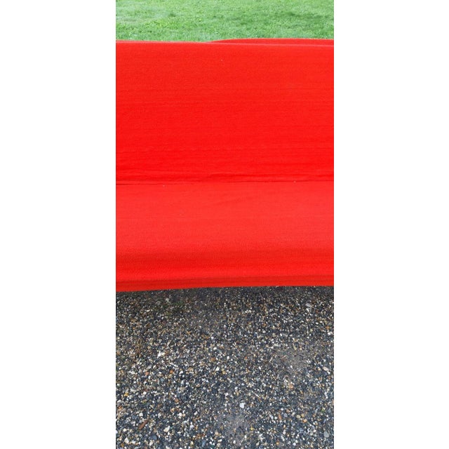 Vintage Sofa in Red and Black Fabric, 1970 For Sale - Image 6 of 12
