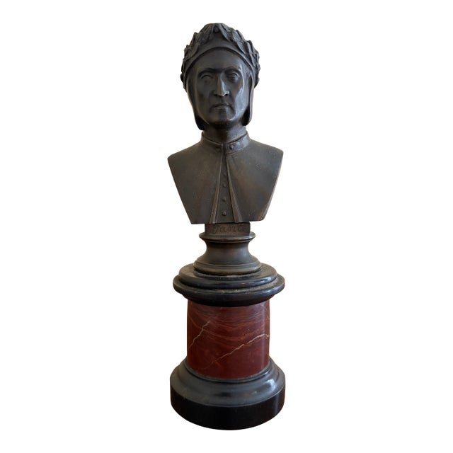 Grand Tour Style Classical Bust on Marble Base, Neoclassical Italian Figure For Sale